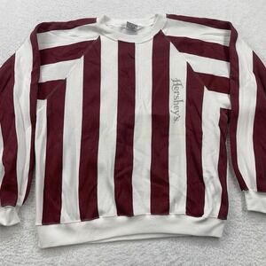 Vintage Hersheys Chocolate Pullover Mens Sweater Striped Brown M Gear For Sports